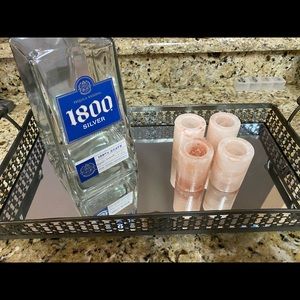 Pink Himalayan rock salt shot glasses